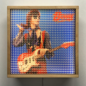 Pixelated Ziggy Stardust - Bowie Homage - 12x12 Lightbox by Mini-Cinema