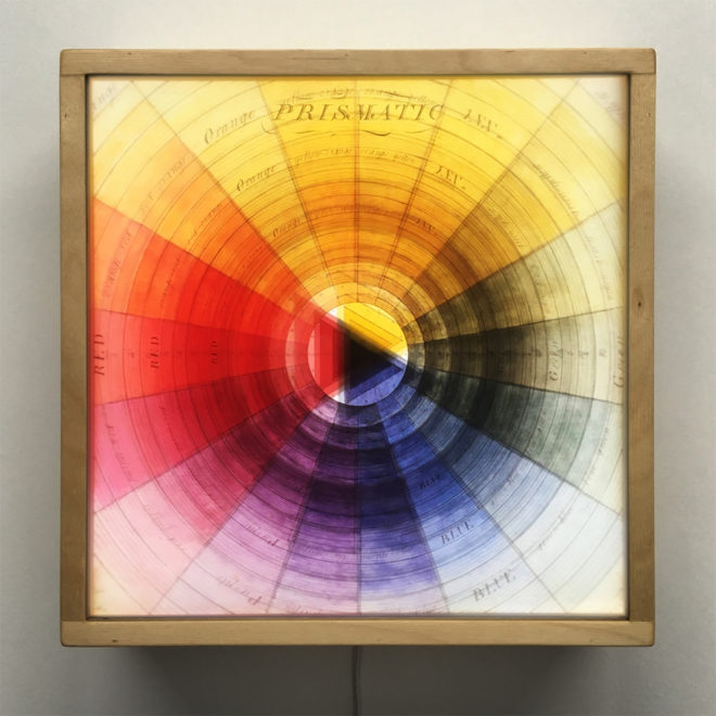 Prismatic Color Wheel - Multiple Print Depth Effect - 12x12 Lightbox by Mini-Cinema / Hugo Cantin