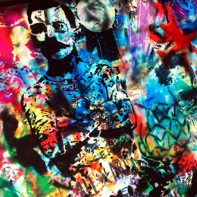 Tegui Graffiti Mashup - Multiple Print Depth Effect - Lofty 20×30 Lightbox by Mini-Cinema / Hugo Cantin