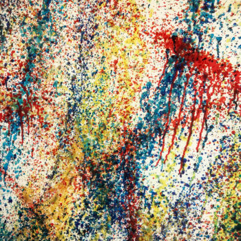 Rags-a-GoGo NYC Action Painting - Multiple Print Depth Effect - Lofty 20×30 Lightbox by Mini-Cinema / Hugo Cantin