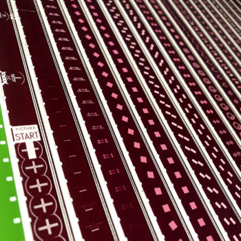 Dance Squared 1961 Abstract Animation - 16mm Film Collage - Lofty 58x14 Lightbox by Mini-Cinema : Hugo Cantin -close4