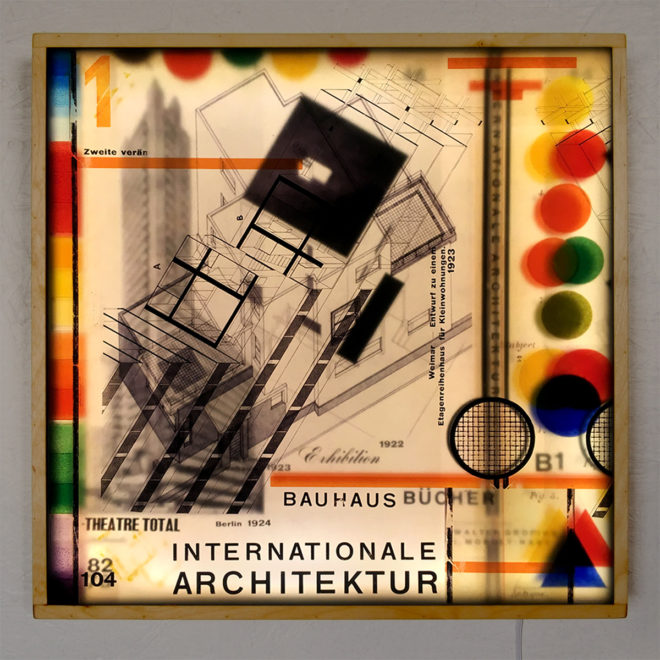 Bauhaus Architecture & Color Theory Mashup - 24x24 Lightbox by Mini-Cinema -front