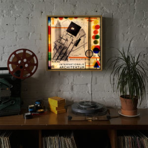 Bauhaus Architecture & Color Theory Mashup - 24x24 Lightbox by Mini-Cinema -insitu