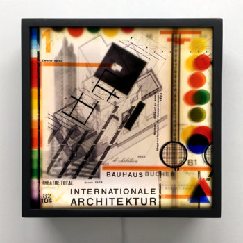 Bauhaus Architecture & Color Theory Mashup – 12×12 Lightbox by Mini-Cinema -BLK