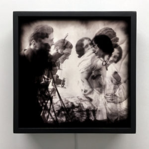 Vanishing Burlesque Photographer & Muse – Multiple Print Depth Effect – 12×12 Lightbox by Mini-Cinema -BLK