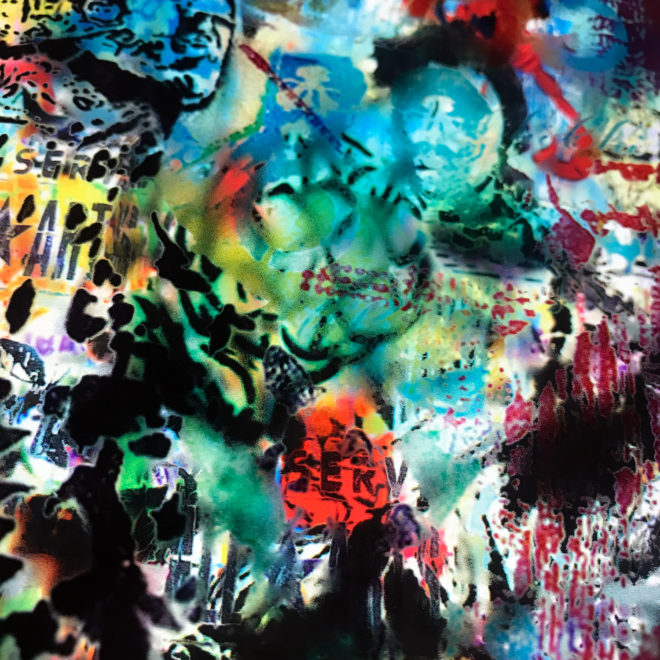 Tegui Graffiti Mashup - Multiple Print Depth Effect - 9×11 Lightbox by Mini-Cinema : Hugo Cantin - close3