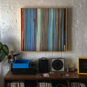 Sound Waves #2 - Music Documentary - 16mm Film Collage - Lofty 36x36 Light Art by Hugo Cantin : Mini-Cinema _insitu