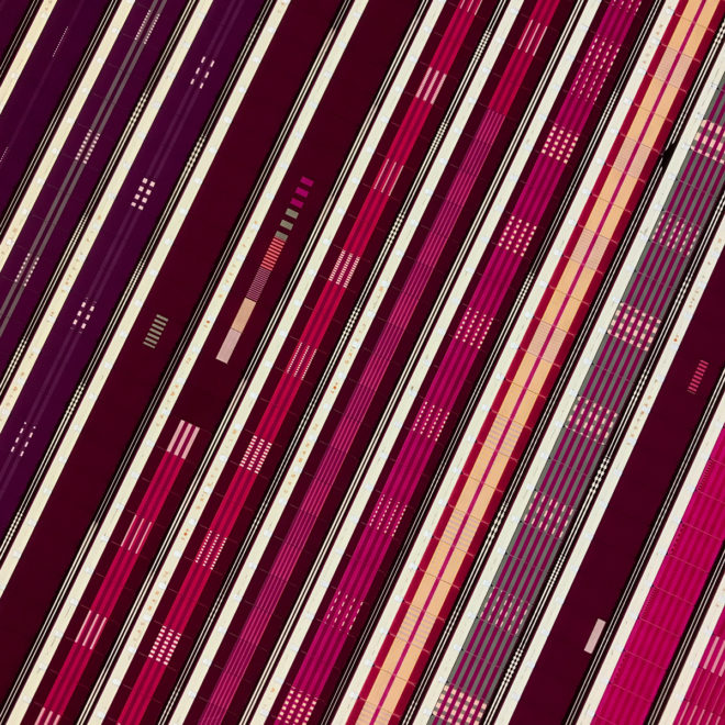 Synchromy 1971 Norman McLaren - Abstract Animation - 16mm Film Collage - Lofty 58x22 Lightbox by Hugo Cantin : Mini-Cinema _close1