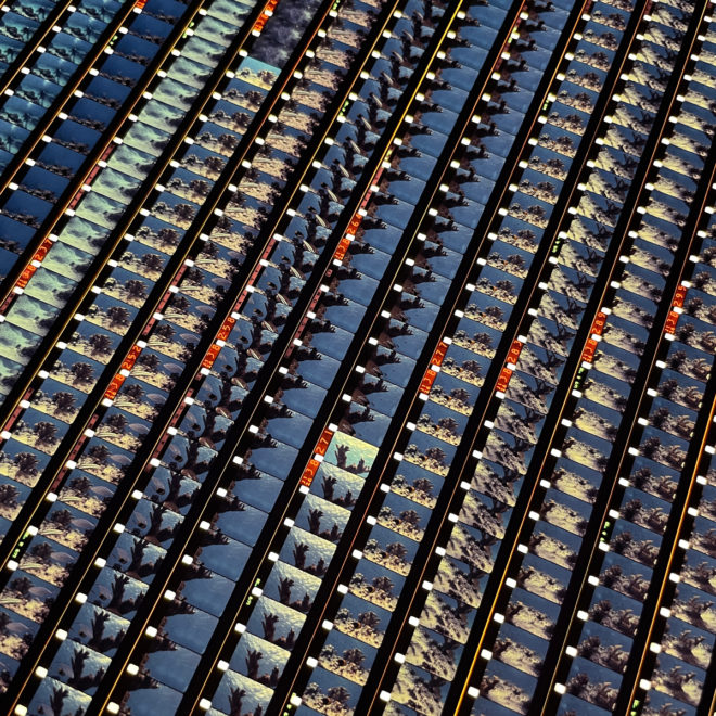 Deep Blue Sea 1971 Scuba Diving Home Movie - 16mm Film Collage - Lofty 36x36 Lightbox by Hugo Cantin : Mini-Cinema _close2