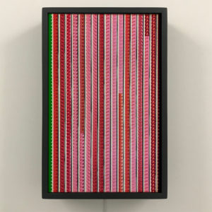 Pink Flower Garden - 16mm Film Collage - 18x12 Lightbox by Mini-Cinema : Hugo Cantin _Front