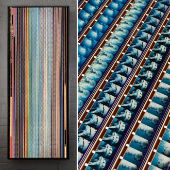 Radiance 1978 New Age Acid Trip - 16mm Film Collage - Lofty 58x22 Lightbox by Hugo Cantin / Mini-Cinema