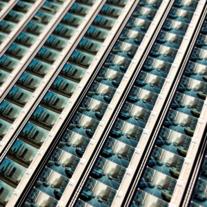 1980 Toronto Street Scene - 16mm Film Collage - 12x12 Lightbox by Hugo Cantin : Mini-Cinema _close2