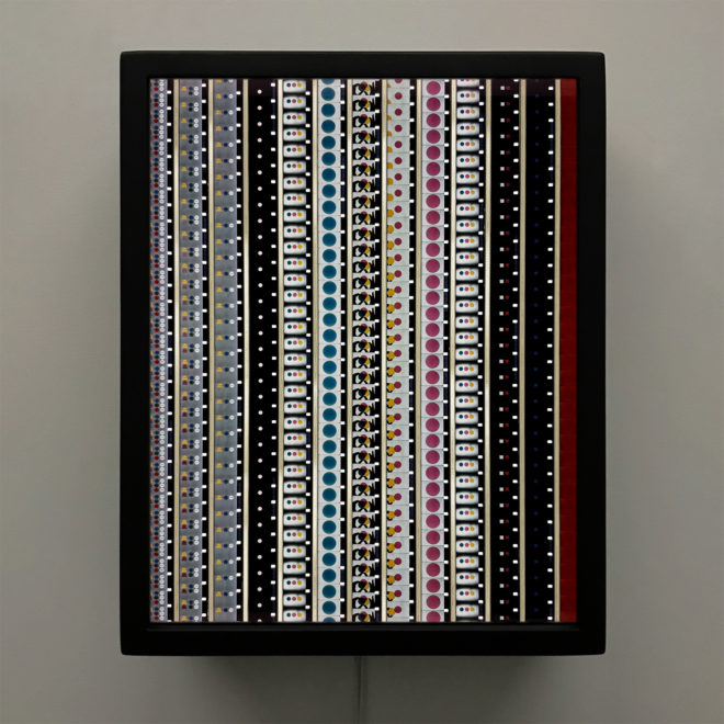 CMYK - Light & Color Theory - 16mm Film Collage - 11x9 Lightbox by Hugo Cantin : Mini-Cinema