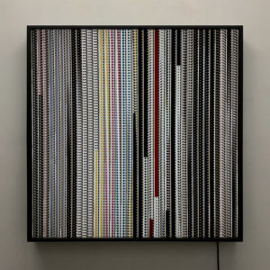 CMYK - Light & Color Theory - 16mm Film Collage - 24x24 Lightbox by Hugo Cantin : Mini-Cinema _front-blk