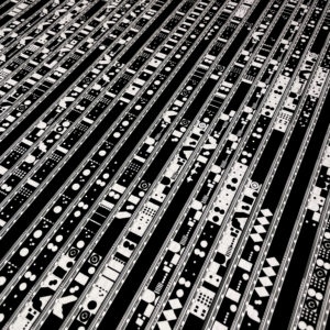 Op-Hop 1966 Experimental Animation - Rare 16mm Film Collage - Lofty 30x30 Lightbox by Hugo Cantin : Mini-Cinema _close2