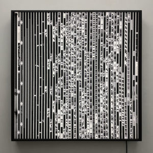 Op-Hop 1966 Experimental Animation - Rare 16mm Film Collage - Lofty 30x30 Lightbox by Hugo Cantin : Mini-Cinema _front