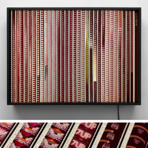 7UP Bubbles 1974 Classic TV Ad - 16mm Film Collage - 14x20 Lightbox by Hugo Cantin : Mini-Cinema _front