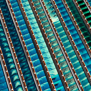 Dolphins 1983 National Geographic Doc - 16mm Film Collage - Lofty 30x30 Lightbox by Hugo Cantin : Mini-Cinema _close3