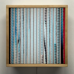 Surfer Boys Riding Horses - 16mm Film Collage - 12x12 Lightbox by Hugo Cantin : Mini-Cinema _front