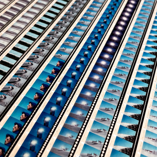 The Endless Summer 1966 Surf Film - Rare 16mm Film Collage - Lofty 28x42 Lightbox by Hugo Cantin : Mini-Cinema _close1