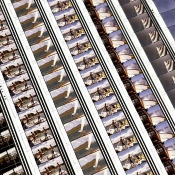 Fly Pan Am to Hawaii 1970s Sailboats & Luau Feast - 16mm Film Collage - Lofty 58x14 Lightbox by Hugo Cantin - Mini-Cinema -3