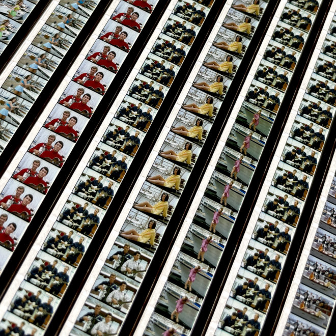 Little Miss Go-Go 1965 Scopitone - 16mm Film Collage - Lofty 58x14 Lightbox by Hugo Cantin : Mini-Cinema -1
