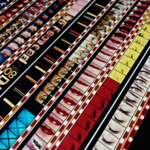 Mini-Cinema Cut-Up Mix - 16mm Film Collage - Lofty 58x14 Lightbox by Hugo Cantin _close6
