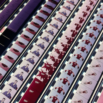 Iron Man Title Intro 1966 Marvel Comics - Rare 16mm Film Collage - 28x7 Lightbox by Mini-Cinema : Hugo Cantin _close1