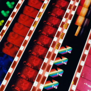 Rolling Stones Bootleg - 16mm Film Collage - 20x30 Lightbox _close3
