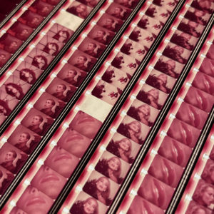 Supermodel Margaux Hemingway 1976 Lipstick Teaser - 16mm Film Collage - 18x12 Lightbox by Mini-Cinema : Hugo Cantin _close1