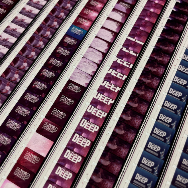 The Deep 1977 Movie Trailer - 16mm Film Collage - 18x12 Lightbox by Mini-Cinema : Hugo Cantin _close2