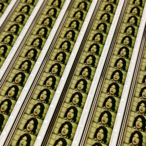 Mick Jagger Interview 1969 - 16mm Film Collage - 12x12 Lightbox by Hugo Cantin - Mini-Cinema _close1