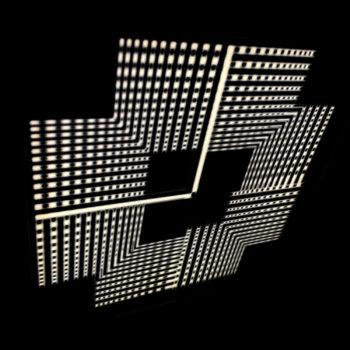 Spacetime - Psychedelic Abstract Pattern Optical Effect – 12x12 Lightbox by Hugo Cantin - Mini-Cinema _close2