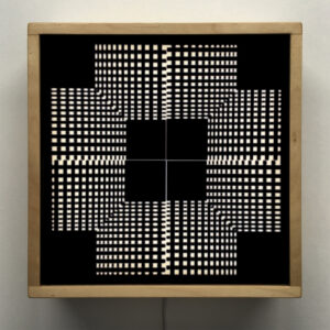 Spacetime - Psychedelic Abstract Pattern Optical Effect – 12x12 Lightbox by Hugo Cantin - Mini-Cinema _front