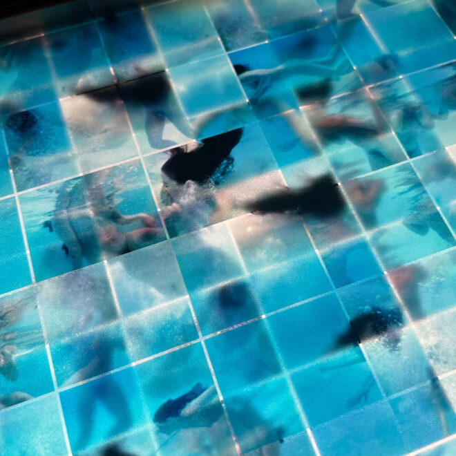 Ephemeral Swim 1965 Naturist Pool Party - 14x20 Lightbox by Mini-Cinema - Hugo Cantin _close1