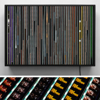 Pulp Fiction Movie Trailer - Rare 16mm Film Collage - 20x30 Lightbox by Hugo Cantin - Mini-Cinema _FRONT