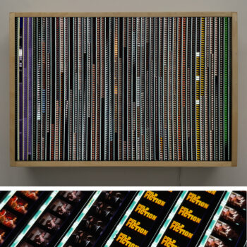 Pulp Fiction Movie Trailer - Rare 16mm Film Collage - 20x30 Lightbox by Hugo Cantin - Mini-Cinema _FRONT ply