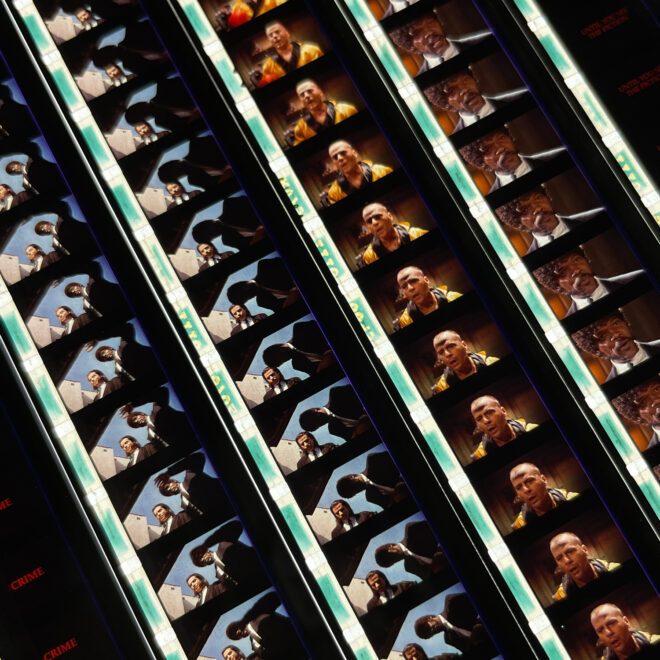 Pulp Fiction Movie Trailer - Rare 16mm Film Collage - 20x30 Lightbox by Hugo Cantin - Mini-Cinema _close22