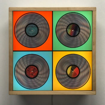 4 Lux Records Op Art - 12x12 Lightbox by Mini-Cinema - Hugo Cantin _Front