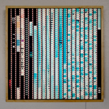 Ephemeral Swim 1965 Naturist Lifestyle Documentary - 16mm Film Collage - 14x14 Lightbox by Hugo Cantin : Mini-Cinema _PLY