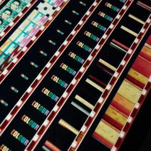 Film Fair Utopia - Leader Ladies Mashup - 16mm Film Collage - 12x12 Lightbox by Mini-Cinema - Hugo Cantin _close2