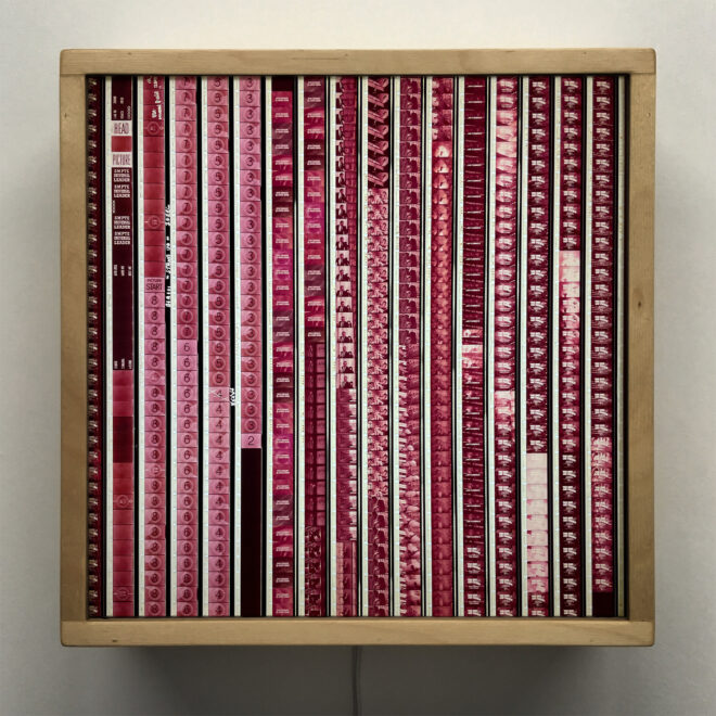 James Bond You Only Live Twice 1967 Movie Teaser - 16mm Film Collage - 12x12 Lightbox by Mini-Cinema - Hugo Cantin _front