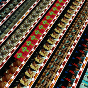 James Bond You Only Live Twice 1967 Movie Trailer - 16mm Film Collage - 30x30 Lightbox by Hugo Cantin - Mini-Cinema _close4