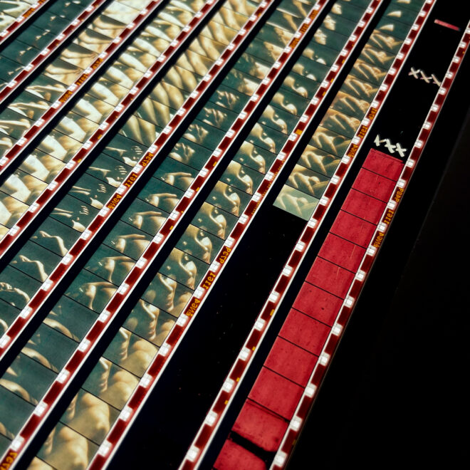 Luminous Skins 1971 - 16mm Film Collage - 14x14 Lightbox by Mini-Cinema - Hugo Cantin _close1