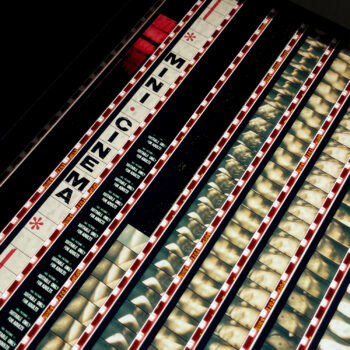 Luminous Skins 1971 - 16mm Film Collage - 14x14 Lightbox by Mini-Cinema - Hugo Cantin _close2