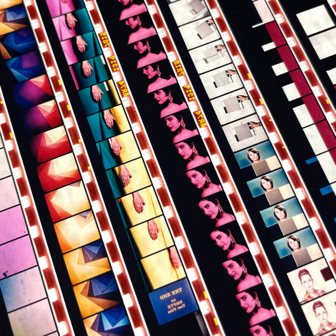 Mini-Cinema Cut-Up Mix - 16mm Film Collage - 18x12 Lightbox by Mini-Cinema - Hugo Cantin _close2