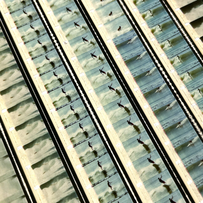 The Endless Summer 1965 Cult Surf Movie - 16mm Film Collage - 28x42 Lightbox by Hugo Cantin : Mini-Cinema _close4