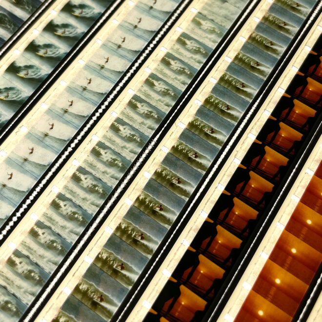 The Endless Summer 1965 Cult Surf Movie - 16mm Film Collage - 28x42 Lightbox by Hugo Cantin : Mini-Cinema _close5