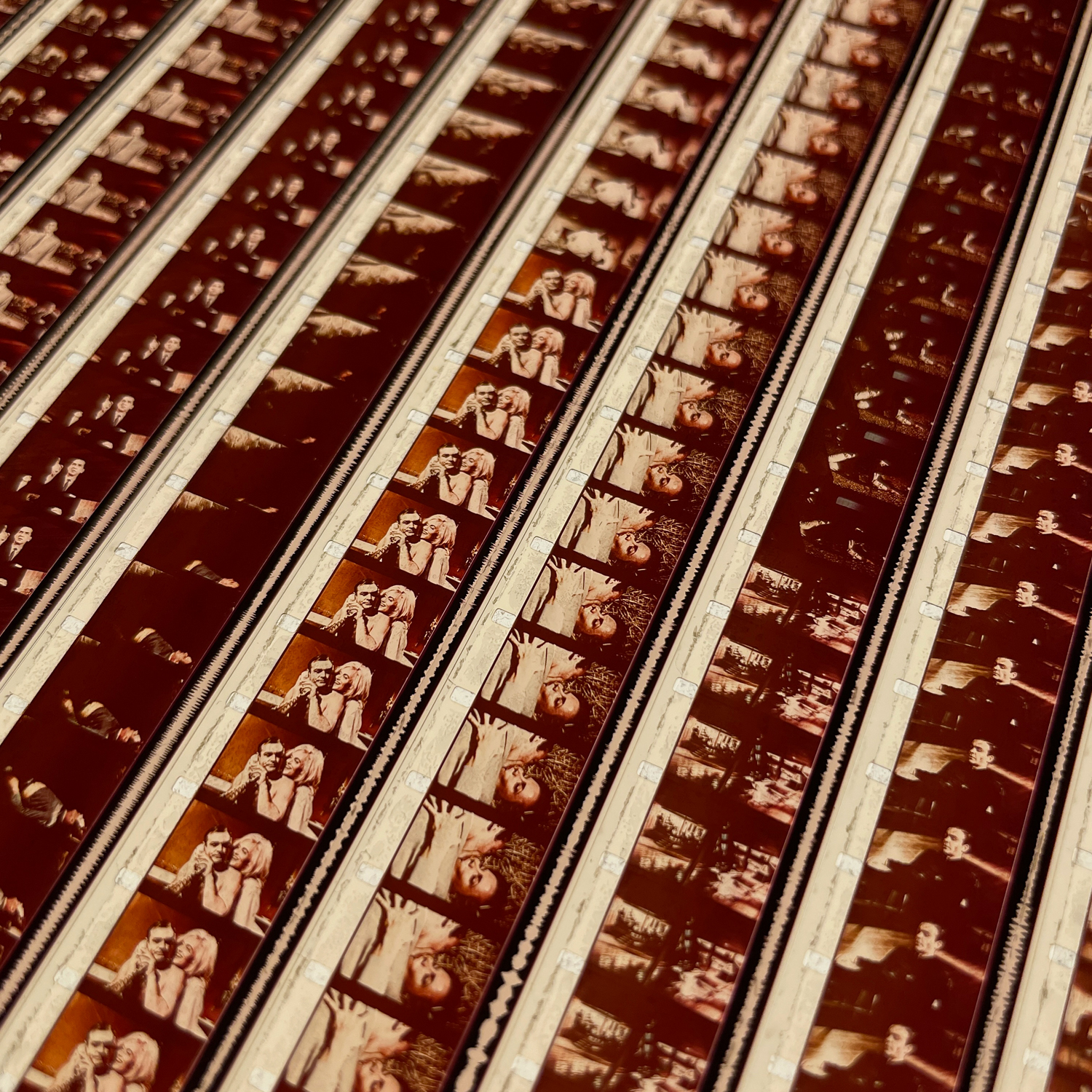 Goldfinger 1964 James Bond Movie Trailer - 16mm Film Collage - 24x24 Lightbox_close4